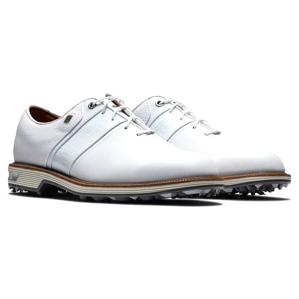 FootJoy Premiere Series 53908 Men's 8 M White Leather Low Top Golf Shoes RHS9409